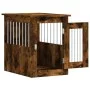 Hundekäfig aus geräuchertem Eichenholzwerkstoff, 45 x 62 x 59 cm von , Hundehütten - Ref: Foro24-838313, Preis: 63,00 €, Raba...