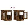 Hundekäfig aus geräuchertem Eichenholzwerkstoff, 45 x 62 x 59 cm von , Hundehütten - Ref: Foro24-838313, Preis: 63,00 €, Raba...