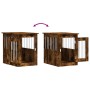 Hundekäfig aus geräuchertem Eichenholzwerkstoff, 45 x 62 x 59 cm von , Hundehütten - Ref: Foro24-838313, Preis: 62,92 €, Raba...