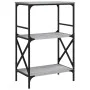 Sonoma gray engineered wood 3-shelf bookcase 59x35x90.5 cm by , Bookcases and shelves - Ref: Foro24-837615, Price: 45,77 €, D...