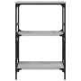 Sonoma gray engineered wood 3-shelf bookcase 59x35x90.5 cm by , Bookcases and shelves - Ref: Foro24-837615, Price: 46,55 €, D...