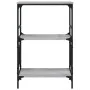 Sonoma gray engineered wood 3-shelf bookcase 59x35x90.5 cm by , Bookcases and shelves - Ref: Foro24-837615, Price: 45,77 €, D...