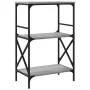 Sonoma gray engineered wood 3-shelf bookcase 59x35x90.5 cm by , Bookcases and shelves - Ref: Foro24-837615, Price: 45,77 €, D...