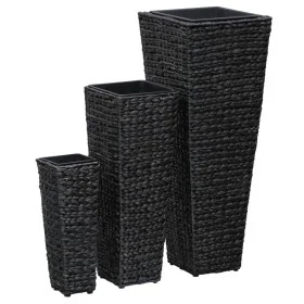 3-Piece Black Water Hyacinth Flowerbed Set by vidaXL, Pots and planters - Ref: Foro24-45570, Price: 91,72 €, Discount: %