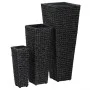 3-teiliges Blumenbeet-Set aus schwarzer Wasserhyazinthe von vidaXL, Töpfe und Pflanzgefäße - Ref: Foro24-45570, Preis: 91,71 ...