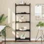 Librería de 5 estantes madera de ingeniería negro 60x30x154 cm de , Librerías y estanterías - Ref: Foro24-837657, Precio: 46,...