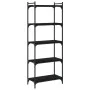 Bookcase with 5 shelves black engineered wood 60x30x154 cm by , Bookcases and shelves - Ref: Foro24-837657, Price: 46,66 €, D...