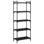 Bookcase with 5 shelves black engineered wood 60x30x154 cm by , Bookcases and shelves - Ref: Foro24-837657, Price: 46,66 €, D...