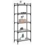 Sonoma gray engineered wood 5-shelf bookcase 60x30x154 cm by , Bookcases and shelves - Ref: Foro24-837660, Price: 63,00 €, Di...