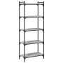 Sonoma-graues Holzwerkstoff-Bücherregal mit 5 Regalen, 60 x 30 x 154 cm von , Bücherregale und Regale - Ref: Foro24-837660, P...