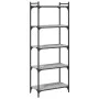 Sonoma gray engineered wood 5-shelf bookcase 60x30x154 cm by , Bookcases and shelves - Ref: Foro24-837660, Price: 63,00 €, Di...