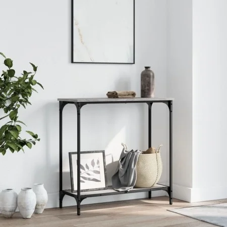 Sonoma gray engineered wood console table 75x30.5x75 cm by , Side tables - Ref: Foro24-837710, Price: 36,31 €, Discount: %