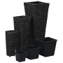 3-teiliges Blumenbeet-Set aus schwarzer Wasserhyazinthe von vidaXL, Töpfe und Pflanzgefäße - Ref: Foro24-45570, Preis: 93,28 ...