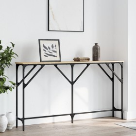 Konsolentisch aus Sonoma-Eichenholzwerkstoff, 140 x 23 x 75 cm von , Seitentische - Ref: Foro24-837773, Preis: 46,62 €, Rabat...