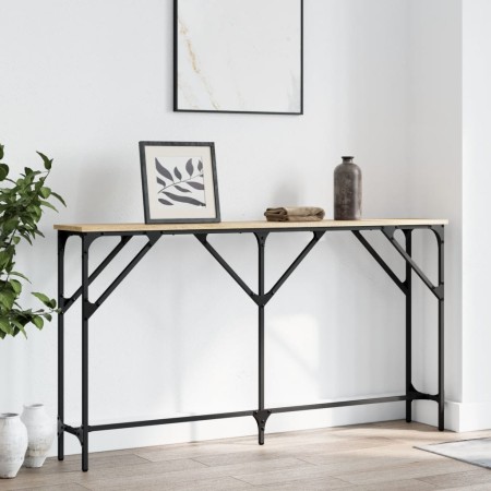 Konsolentisch aus Sonoma-Eichenholzwerkstoff, 140 x 23 x 75 cm von , Seitentische - Ref: Foro24-837773, Preis: 46,62 €, Rabat...