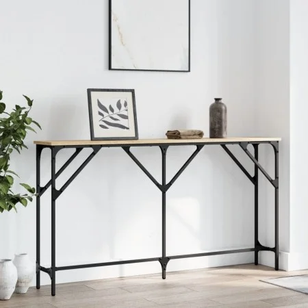 Sonoma oak engineered wood console table 140x23x75 cm by , Side tables - Ref: Foro24-837773, Price: 47,48 €, Discount: %