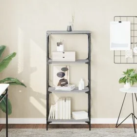 Sonoma gray engineered wood 4-shelf bookcase 59x35x132 cm by , Bookcases and shelves - Ref: Foro24-837620, Price: 57,00 €, Di...