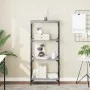 Librería 4 estantes madera ingeniería gris Sonoma 59x35x132 cm de , Librerías y estanterías - Ref: Foro24-837620, Precio: 56,...