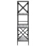 Sonoma gray engineered wood 4-shelf bookcase 59x35x132 cm by , Bookcases and shelves - Ref: Foro24-837620, Price: 57,64 €, Di...