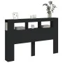 Kopfteil mit LED, schwarzem Holzwerkstoff, 160 x 18,5 x 103,5 cm von , Kopf- und Fußteile - Ref: Foro24-837352, Preis: 94,77 ...