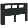Kopfteil mit LED, schwarzem Holzwerkstoff, 160 x 18,5 x 103,5 cm von , Kopf- und Fußteile - Ref: Foro24-837352, Preis: 97,78 ...