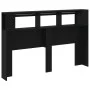 Cabecero con LED madera de ingeniería negro 160x18,5x103,5 cm de , Cabeceros y pies de cama - Ref: Foro24-837352, Precio: 96,...