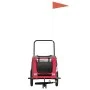 Remolque de bicicleta mascotas hierro tela Oxford rojo negro by , pet strollers - Ref: Foro24-93887, Price: 107,91 €, Discoun...