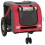 Remolque de bicicleta mascotas hierro tela Oxford rojo negro by , pet strollers - Ref: Foro24-93887, Price: 107,91 €, Discoun...