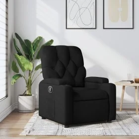 Sillón reclinable de tela negro de , Sillones - Ref: Foro24-372481, Precio: 188,46 €, Descuento: %