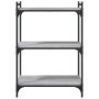 Bookshelf 3 shelves wood engineering gray Sonoma 60x30x86 cm by , Bookcases and shelves - Ref: Foro24-837650, Price: 42,20 €,...