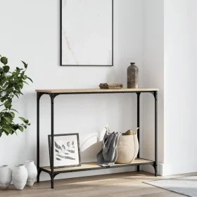 Engineered wood Sonoma oak console table 101x30.5x75 cm by , Side tables - Ref: Foro24-837703, Price: 39,36 €, Discount: %