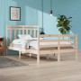 Estructura de cama madera maciza 120x200 cm