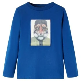 Dunkelblaues Langarm-Kinder-T-Shirt 92 von , Kinder-T-Shirts - Ref: Foro24-13289, Preis: 8,59 €, Rabatt: %