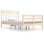 Estructura de cama madera maciza 120x200 cm