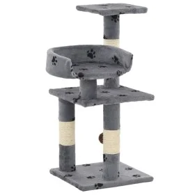 Sisal post cat scratching post 65 cm gray footprints by vidaXL, Cat furniture - Ref: Foro24-170608, Price: 43,32 €, Discount: %
