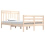 Estructura de cama madera maciza 120x200 cm