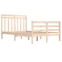 Estructura de cama madera maciza 120x200 cm