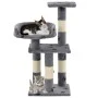 Kratzbaum aus Sisal für Katzen, 65 cm, graue Fußabdrücke von vidaXL, Katzenmöbel - Ref: Foro24-170608, Preis: 43,32 €, Rabatt: %