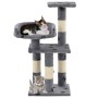 Kratzbaum aus Sisal für Katzen, 65 cm, graue Fußabdrücke von vidaXL, Katzenmöbel - Ref: Foro24-170608, Preis: 41,45 €, Rabatt: %