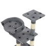 Rascador para gatos poste de sisal 65 cm huellas gris de vidaXL, Mobiliario para gatos - Ref: Foro24-170608, Precio: 41,83 €,...