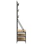 Sonoma Garderobe aus Eiche mit Schuhablage 100x40x184 cm von , Kommoden-Organizer und Bar-Kleiderbügel - Ref: Foro24-837858, ...