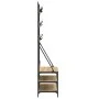 Sonoma Garderobe aus Eiche mit Schuhablage 100x40x184 cm von , Kommoden-Organizer und Bar-Kleiderbügel - Ref: Foro24-837858, ...