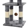 Kratzbaum aus Sisal für Katzen, 65 cm, graue Fußabdrücke von vidaXL, Katzenmöbel - Ref: Foro24-170608, Preis: 43,32 €, Rabatt: %