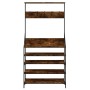 Coat rack with smoked oak shoe rack 90x34x184 cm by , Dresser Organizers and Bar Hangers - Ref: Foro24-837879, Price: 89,69 €...