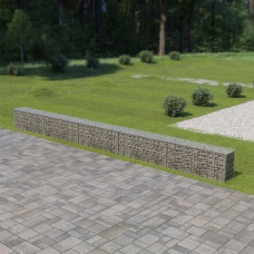 Gabionenwand mit verzinktem Stahl verkleidet, 600 x 30 x 50 cm von vidaXL, Zaunpaneele - Ref: Foro24-143583, Preis: 160,03 €,...