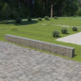 Gabionenwand mit verzinktem Stahl verkleidet, 600 x 30 x 50 cm von vidaXL, Zaunpaneele - Ref: Foro24-143583, Preis: 147,05 €,...