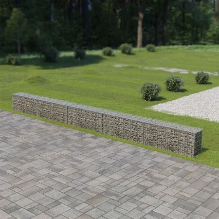 Gabion wall covered with galvanized steel 600x30x50 cm by vidaXL, fence panels - Ref: Foro24-143583, Price: 152,61 €, Discoun...