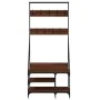 Coat rack with brown oak shoe rack 80x40x184 cm by , Dresser Organizers and Bar Hangers - Ref: Foro24-837866, Price: 71,43 €,...