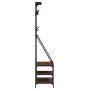 Coat rack with brown oak shoe rack 80x40x184 cm by , Dresser Organizers and Bar Hangers - Ref: Foro24-837866, Price: 71,43 €,...