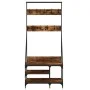 Coat rack with smoked oak shoe rack 80x40x184 cm by , Dresser Organizers and Bar Hangers - Ref: Foro24-837864, Price: 70,89 €...